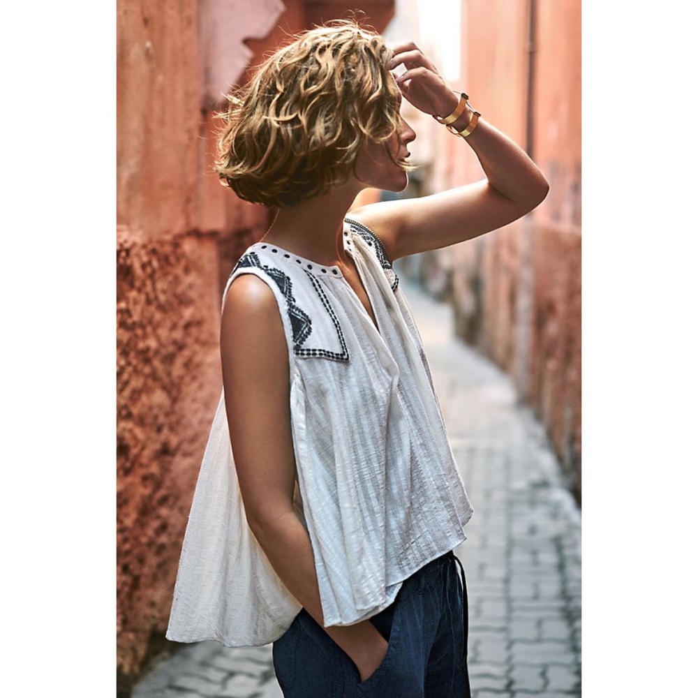 NWT Anthropologie Floreat Split-Neck Swing Tank - Picture 3 of 5